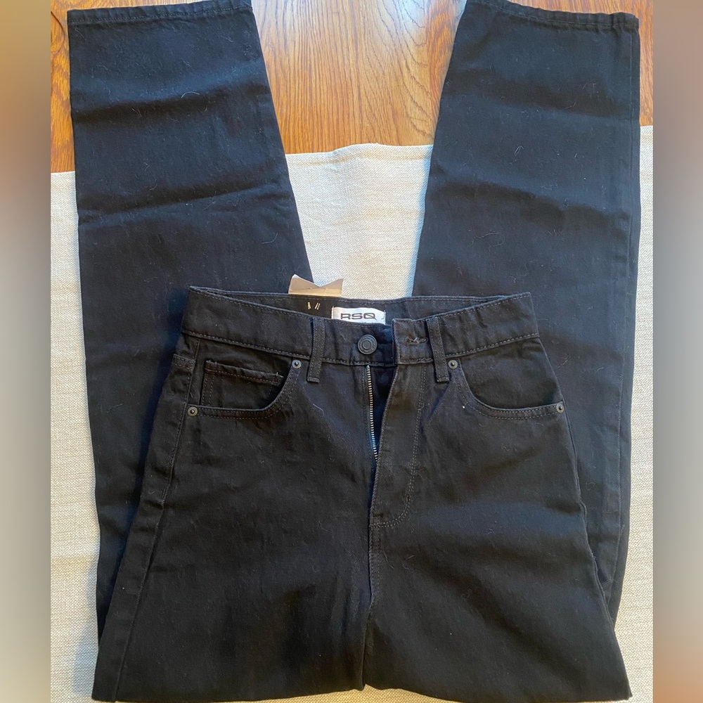 RSQ size 24 black baggy jean